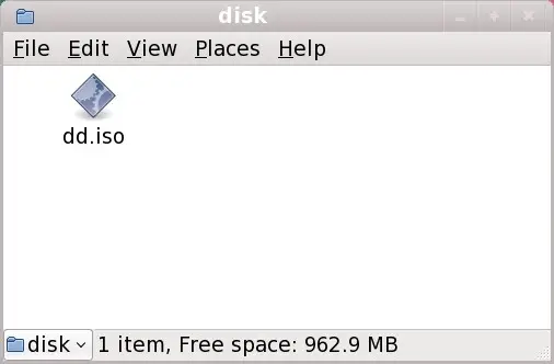 Content of a USB flash drive holding a driver update image file