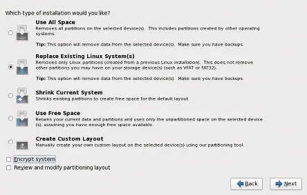 Partitioning Layout Choices