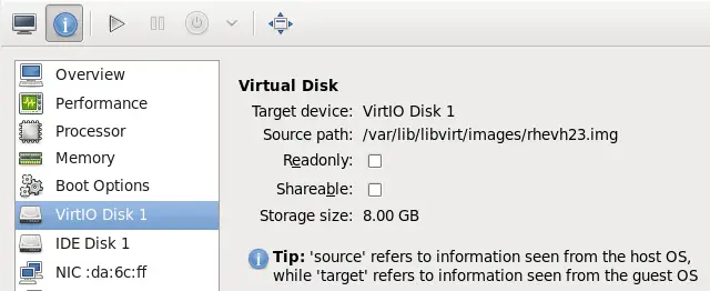 Displaying disk configuration