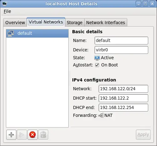 Virtual network configuration