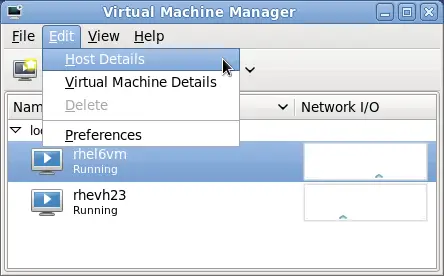 Selecting a host's details